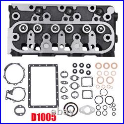 New Complete Cylinder Head for Kubota Engine D1005 with Full Gasket Set Cast Iron