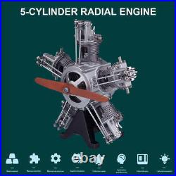 New TECHING 1 6 Full Metal Radial 5 Cylinder Radial Engine Model Kit 250+Pcs