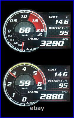 OBD2 Gauges Meters Full LCD Real time Turbo Boost Pressure Temperature LUFI XF