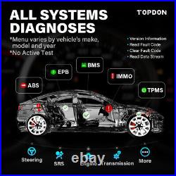 OBD2 Scanner Code Reader TOPDON AD800BT All System Car Diagnostic Tool TPMS Oil