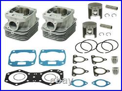 Polaris 550 Fan Cylinders pistons full gasket kit Snowmobile Engine Rebuild Kit