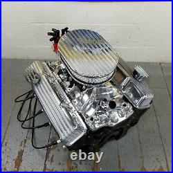 SB Chevy 12 Full Fin Air Cleaner Valve Covers Engine Dress Up Kit Breathers 350