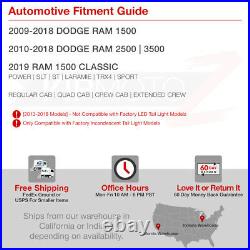STERLING CHROME 2009-2018 Dodge Ram 1500 2500 3500 FULL LED Rear Tail Lights