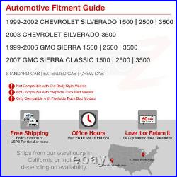 Smoked Lens Black FULL LED Tail Light For 99-02 Chevy Silverado GMC Sierra 1500