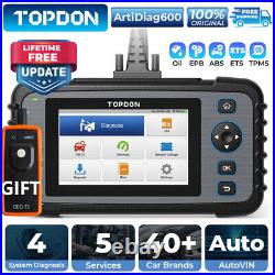 TOPDON AD600 OBD2 Scanner Full Diagnostic Tool Check Engine ABS SRS Code Reader