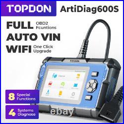 TOPDON AD600S OBD2 Scanner Diagnostics Scan Tool for ABS/SRS/at/Engine 8 Reset