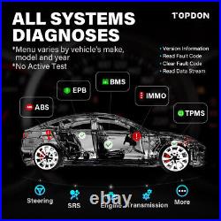 TOPDON AD800BT OBD2 Diagnostic Scanner Full System IMMO KEY Coding FREE UPDATE