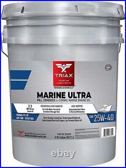 TRIAX Marine Ultra 25W-40 4-Stroke Full Synthetic Engine Oil (5 Gallon Pail)