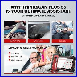 ThinkScan Plus S5 Auto OBD2 Scanner ABS SRS ECM TCM Car Diagnostic Reset Tool