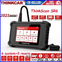 ThinkScan SR6 OBD2 Scanner Code Reader ABS SRS ECM TCM BCM TPMS System 5 Resets