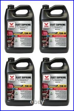 Triax Fleet Supreme 15W-40 Full Synthetic Diesel Engine Oil (Pack of 4 Gallons)