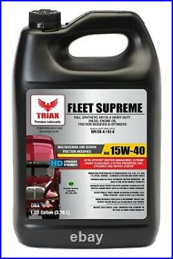 Triax Fleet Supreme 15W-40 Full Synthetic Diesel Engine Oil (Pack of 4 Gallons)
