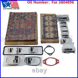 Upper & Lower Full Gasket For Cummins Engine 3.9L 4B 4BT 4BTA 3804896 3802375 US