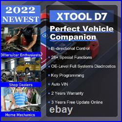 XTOOL D7 Auto OBD2 Scanner Full System Diagnostic Key Programmer Bidirectional